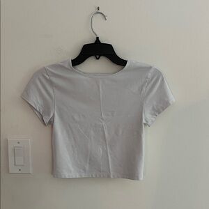 Aerie Classic White Crop Top